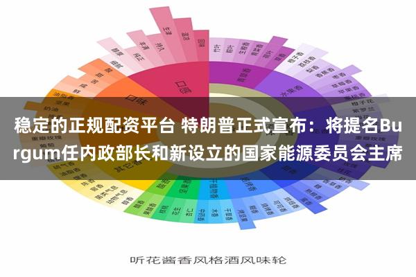 稳定的正规配资平台 特朗普正式宣布：将提名Burgum任内政部长和新设立的国家能源委员会主席