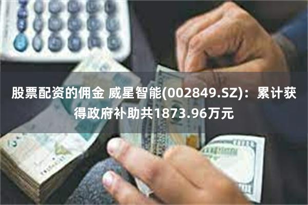 股票配资的佣金 威星智能(002849.SZ)：累计获得政府补助共1873.96万元